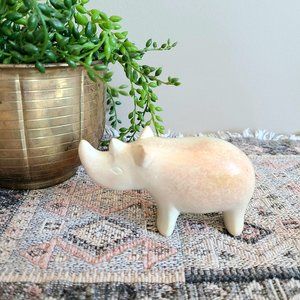Stone Rhino figurine.
